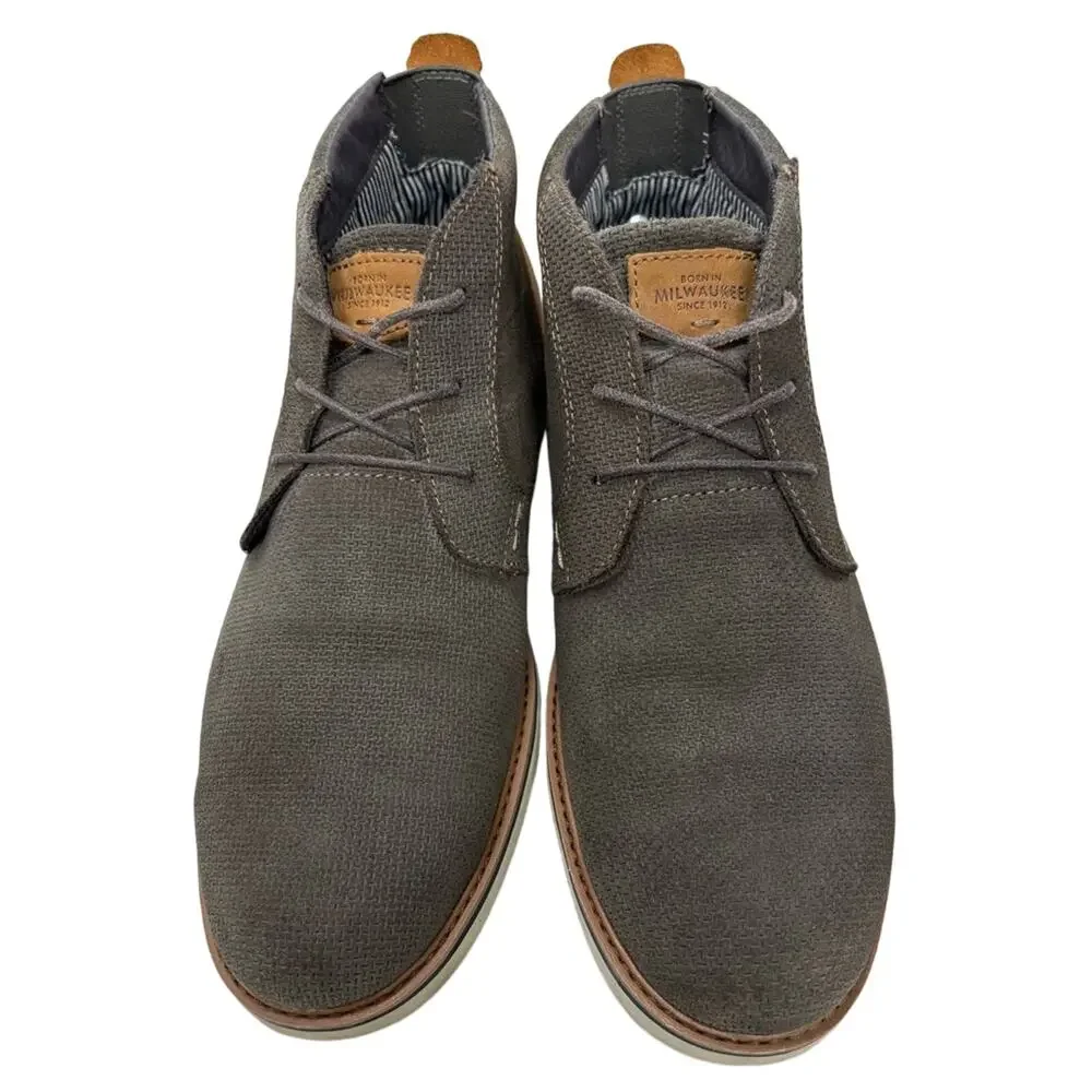 Mens Nunn Bush Comfort Gel Barklay Chukka Plain Toe Gray Size 11.5